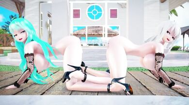Creampie Orgy with Chocolate Cum Slut Haku and Melissa the Anal Whore