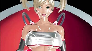 Bouncy Ballsy Beauty Battles Aliens in 3D [X-RATED]