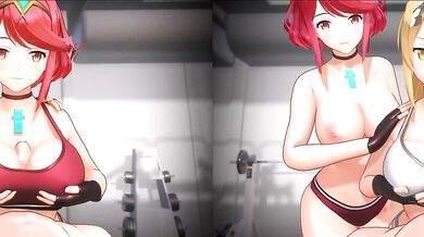 The Steamy Threesome of Pyra, Mythra and Pneuma's Blob Orgy