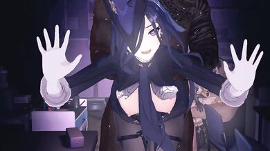 Twin Tail Step Siblings Futanari Impact: Clorinde & Navia's Lesbian Dating Sexcapades