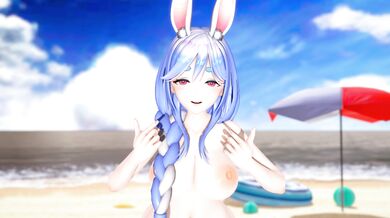 Watch as Pekora pisses on her mother while they dance together in a heart-shaped pool!