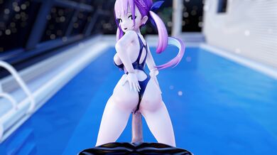 Wet & Naughty Schoolgirls in Swimsuits [BLUE] - Aqua-chan XXX