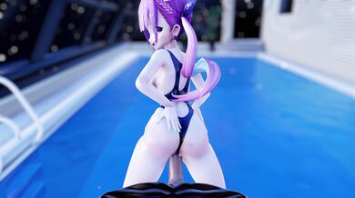 Wet & Naughty Schoolgirls in Swimsuits [BLUE] - Aqua-chan XXX