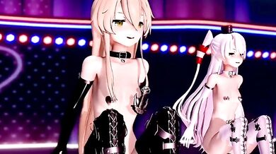 Two Lickable J-boat Girls Sailing on a Sea of Creampie [MMD R15]