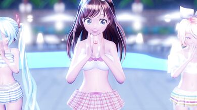 Miku, Rin and Ai - a strip dance for normal people!