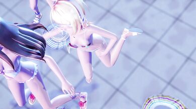 Miku, Rin and Ai - a strip dance for normal people!