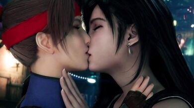 Tifa and Jessie's Steamy Make-Out Session