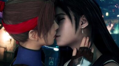 Tifa and Jessie's Steamy Make-Out Session