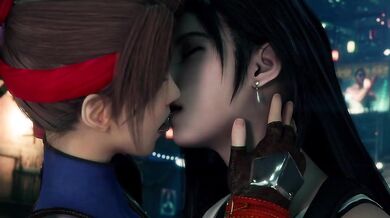 Tifa and Jessie's Steamy Make-Out Session