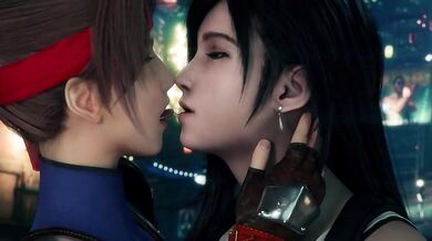 Tifa and Jessie's Steamy Make-Out Session