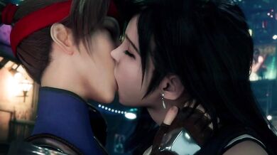 Tifa and Jessie's Steamy Make-Out Session
