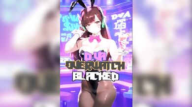 Blonde Bombshell D.va Gets Ravished by the Overwatch Squad