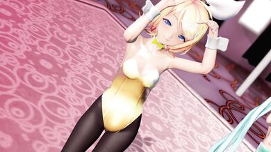 Miku and Rin go bunny style in a sexy white lingerie, with the hottest diff-filtering effect!