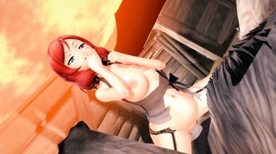 Redheaded bitch gets fucked by a bestiality-loving dog