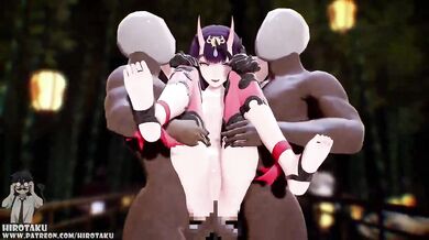 Shuten Douji and the Shrine Maidens of Rashomon: A FateGO Hentai Adventure