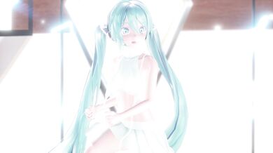 Miku and Rin Lap Tap Love in Sweaters [Uncensored]