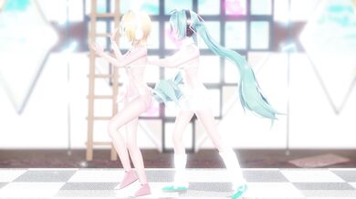 Miku and Rin Lap Tap Love in Sweaters [Uncensored]