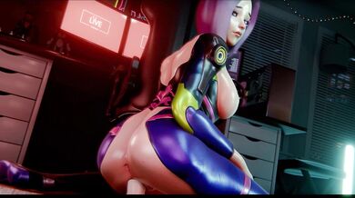 Deepthroating D.Va's Pussy with a Giant Dildo [Ultra HD]