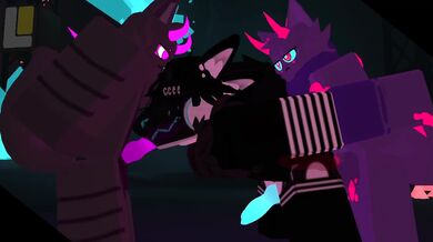 ```
Protogen's Bukkake Surprise in Kaiju Pleasure IslandIn the midst of his journey through Kaiju Paradise, Protogen finds himself suddenly surrounded by a group of aggressive creatures. Unprepared for their attack, he quickly realizes that he is vastly 