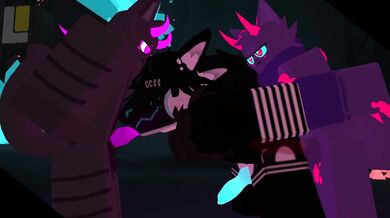```
Protogen's Bukkake Surprise in Kaiju Pleasure IslandIn the midst of his journey through Kaiju Paradise, Protogen finds himself suddenly surrounded by a group of aggressive creatures. Unprepared for their attack, he quickly realizes that he is vastly 