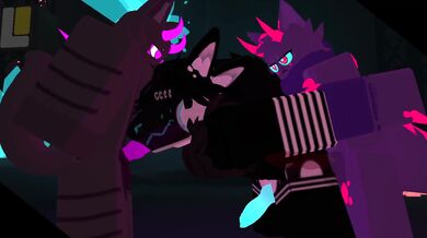 ```
Protogen's Bukkake Surprise in Kaiju Pleasure IslandIn the midst of his journey through Kaiju Paradise, Protogen finds himself suddenly surrounded by a group of aggressive creatures. Unprepared for their attack, he quickly realizes that he is vastly 