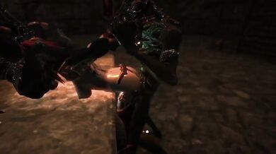 Two Nasty Worms Shagging Alexstrasza in Skyrim