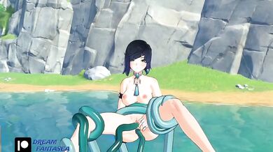 Tentacle Monster Fucks Innocent Schoolgirl in 'Genshin Yelan'
