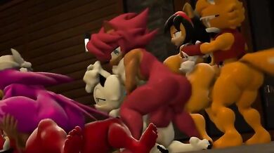 - Sonic's Sluts Get Gangbanged in a Wild Orgy!