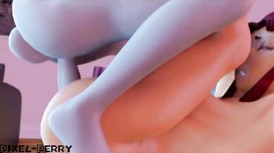 Futanari Raven Anally Fists Starfire in 'Pixel-Perry'
