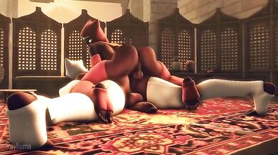 Busty Brown Shemales Plow Each Other's Tight Holes