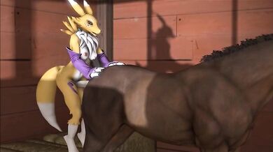 Monster Rancher's Renamon Gets Fucked by a Centaur in 'SumerianDragon'