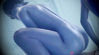 Tangled Fap Fantasy: D.Va and Tracer Get Lesbian Freaky with a Lucky Guy