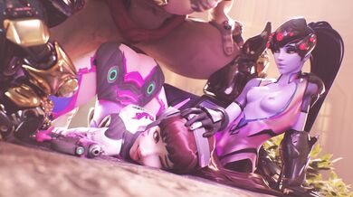 Space Sluts' Cockpit Gangbang: D.Va and Widow Deepthroat Overwatch Warriors in 'Doom Ganked Kreamu'