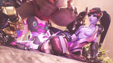 Space Sluts' Cockpit Gangbang: D.Va and Widow Deepthroat Overwatch Warriors in 'Doom Ganked Kreamu'