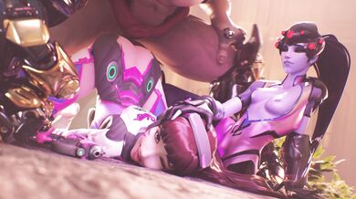 Space Sluts' Cockpit Gangbang: D.Va and Widow Deepthroat Overwatch Warriors in 'Doom Ganked Kreamu'