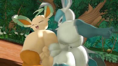 Glaceon and Leafeon's Sizzling Hot Encounter with Sound Effects