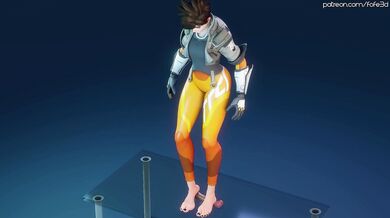 Sexy Tracer Gets Her Ass Pounded by a Giant Cock
