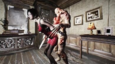 Ada Wong Gets Rekt by Tyrant in Skyrim (Resident Evil)