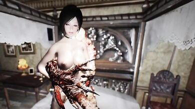 Ada Wong Gets Rekt by Tyrant in Skyrim (Resident Evil)
