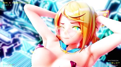 Rin Kagamine's Fucking with Toy C in a Horny Romp!