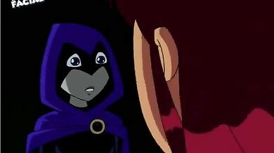 - Starfire and Raven's Cartoonish Cumshots