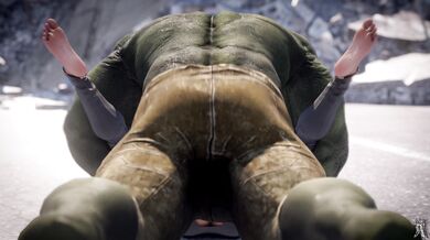 Hulking Black Widow's Hot Foursome in Ultra HD!