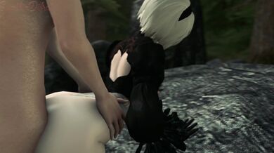 Pounded from Behind by a Sexy Robot: 2B's Doggy Style Adventure