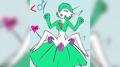 Tentacle Fucking of Gardevoir with Multiple Monsters