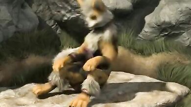 Masturbating Canine: Arcanine's Solo Suck-off Session