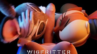 Futa D.Va Gets a Two-Headed Blowjob from Judy & Lola - Wigfritter