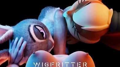 Futa D.Va Gets a Two-Headed Blowjob from Judy & Lola - Wigfritter