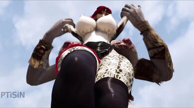 Horny Half-Argonian slut gets banged by a lustful giant