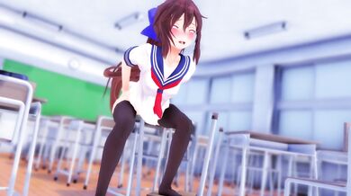 Masturbating Hikari's Desk Leg