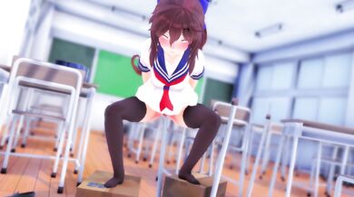 Masturbating Hikari's Desk Leg